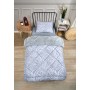 ETE HOMETEX TEK KİŞİLİK LÜX WELSOFT YORGAN SETİ ZEBRA GRİ 155X215CM 8696474231935